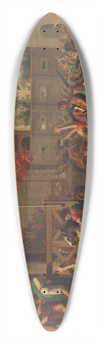 Jacques Stella - The Rape of the Sabines 39.3 inch art pintail longboard deck