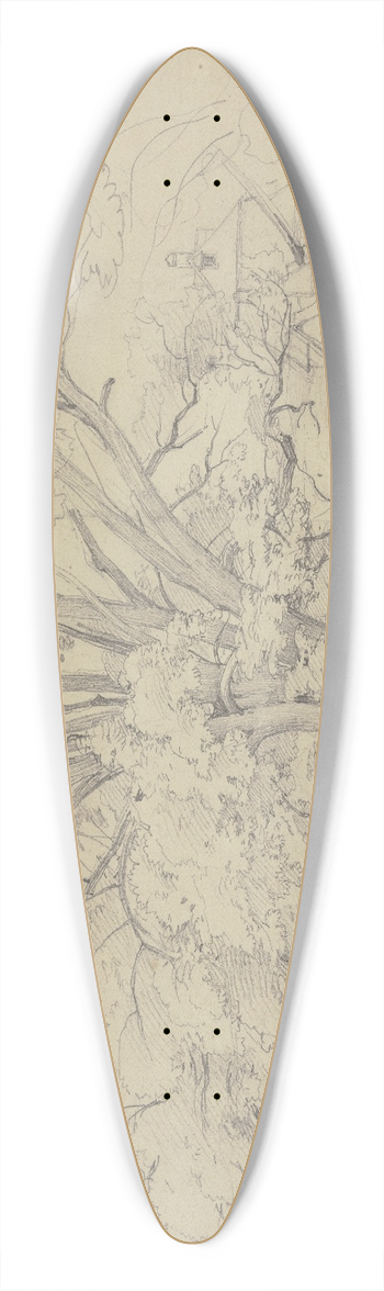 Jakob Becker - Alter Baum an einer Strae in Remagen 39.3 inch art pintail longboard deck