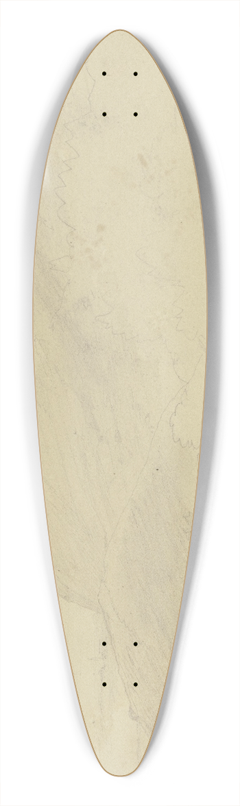 Jakob Becker - Berglandschaft mit einer Burg 39.3 inch art pintail longboard deck