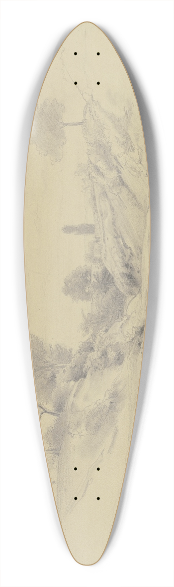 Jakob Becker - Hohlweg, auf eine Ortschaft zufhrend 39.3 inch art pintail longboard deck