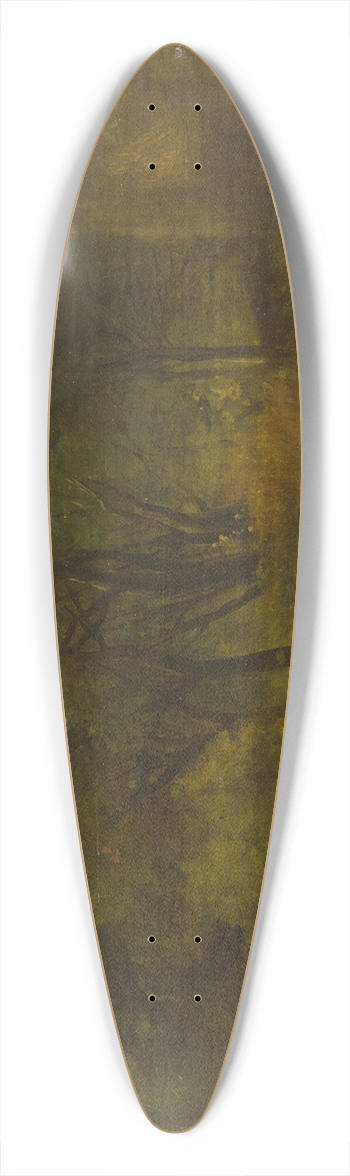 Jakob Becker - Inside a forest. 39.3 inch art pintail longboard deck