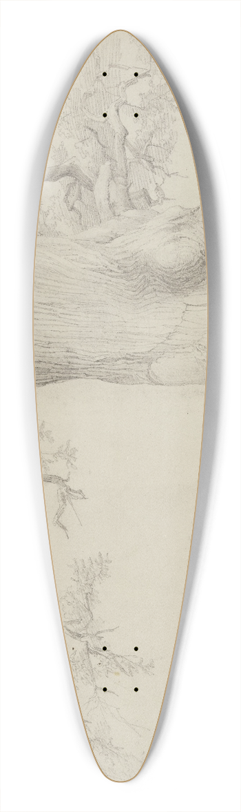Jakob Becker - Old tree 39.3 inch art pintail longboard deck