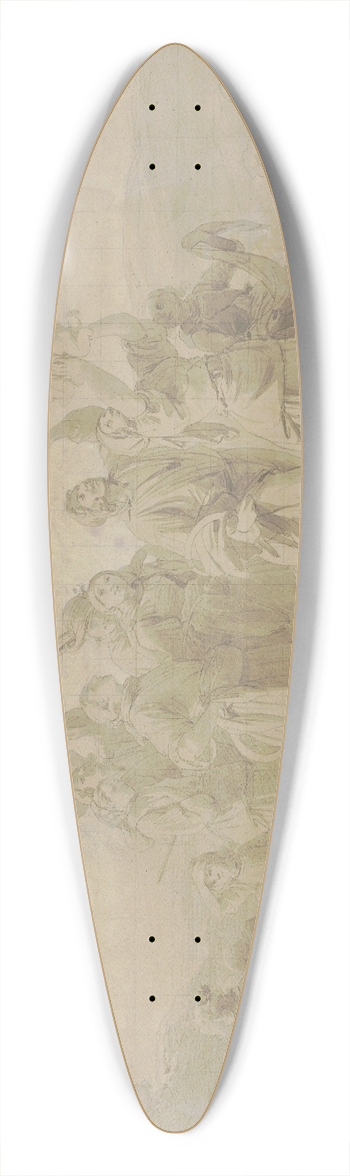 Jakob Becker - Reaper returning home 39.3 inch art pintail longboard deck