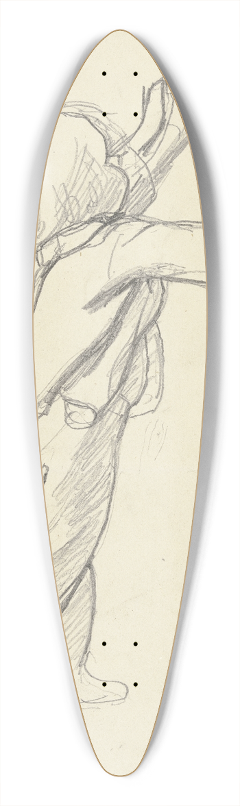 Jakob Becker - Running boy 39.3 inch art pintail longboard deck