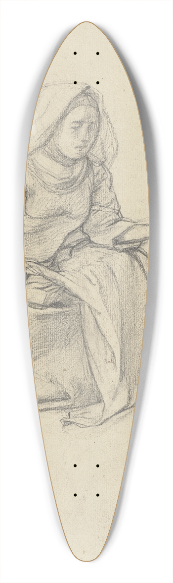 Jakob Becker - Single figure 39.3 inch art pintail longboard deck
