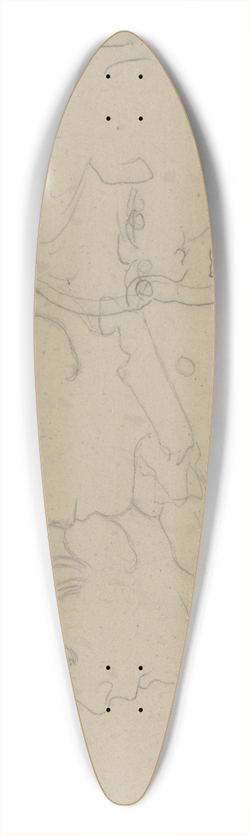 Jakob Becker - Studienblatt; Drei Jungenkpfe 39.3 inch art pintail longboard deck