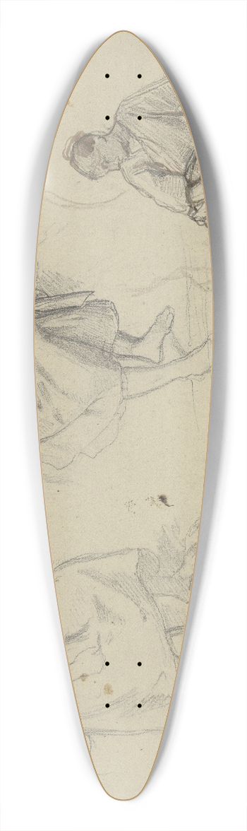 Jakob Becker - Studienblatt; Sitzende Frauen 39.3 inch art pintail longboard deck
