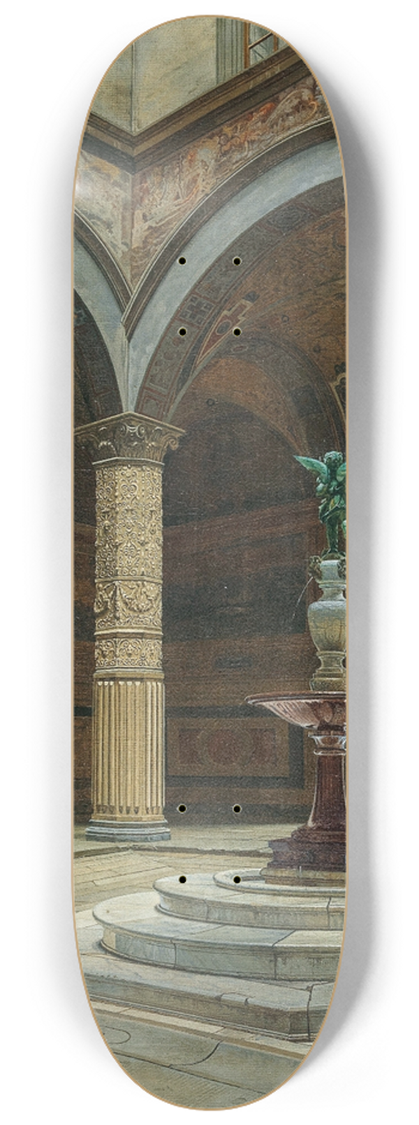Josef Theodor Hansen - Florence, Palazzo Vecchio 8.25 inch art skate deck
