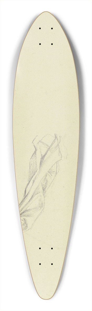 Jakob Becker - Study sheet; drapery 39.3 inch art pintail longboard deck