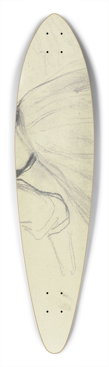 Jakob Becker - Study sheet; Kneeling Woman 39.3 inch art pintail longboard deck