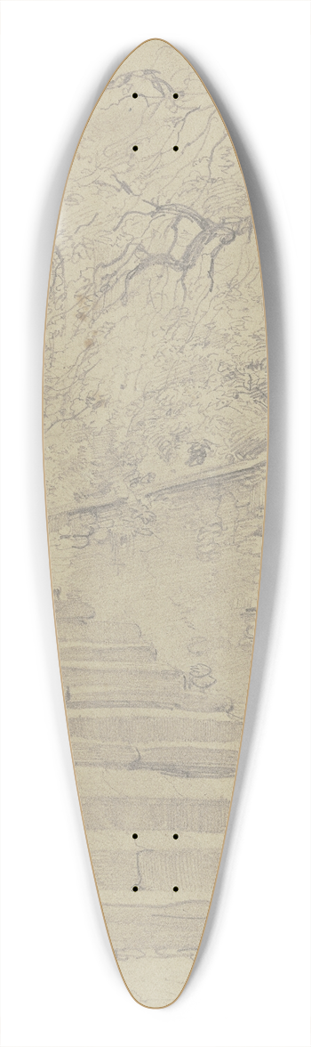 Jakob Becker - Village view 39.3 inch art pintail longboard deck