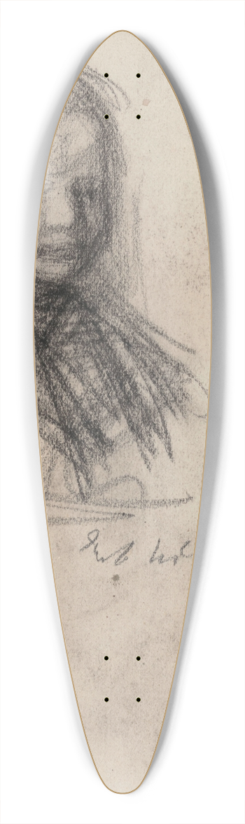 Jakob Smits - Childs Head 39.3 inch art pintail longboard deck