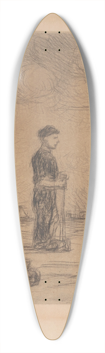 Jakob Smits - Young Peasant 39.3 inch art pintail longboard deck