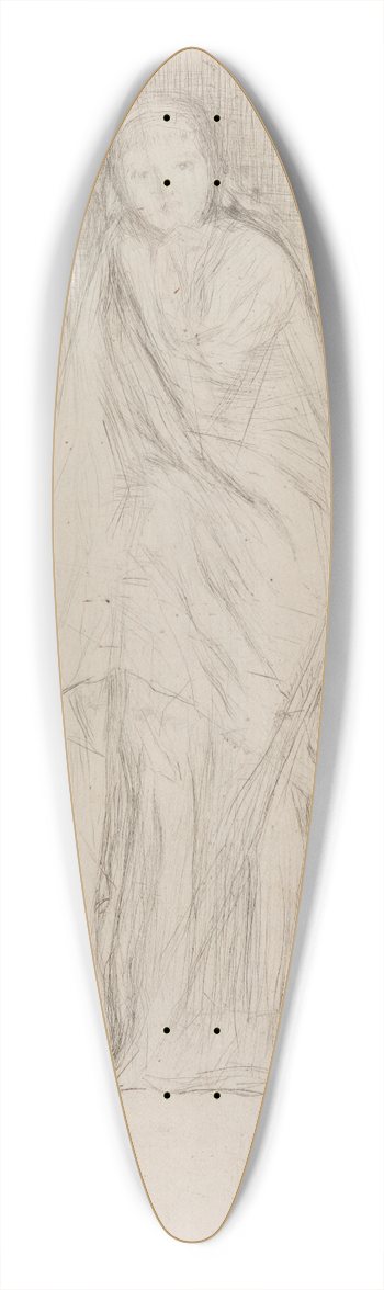 James Abbott McNeill Whistler - Draped Model 39.3 inch art pintail longboard deck