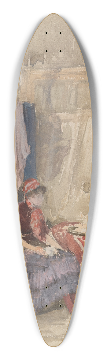 James Abbott McNeill Whistler - Note in Pink and PurpleThe Studio 39.3 inch art pintail longboard deck