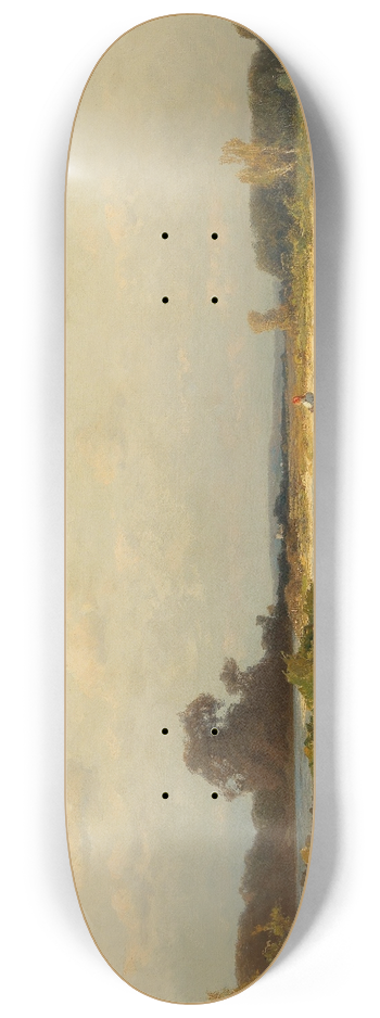 Josef Willroider - Bavarian River Landscape with Women Gathering Wood 8.25 inch art skate deck