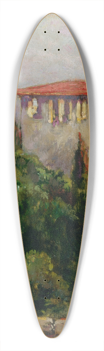 James Carroll Beckwith - Untitled 39.3 inch art pintail longboard deck