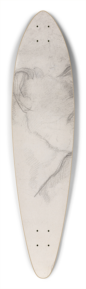 James Ensor - Antique Head 39.3 inch art pintail longboard deck