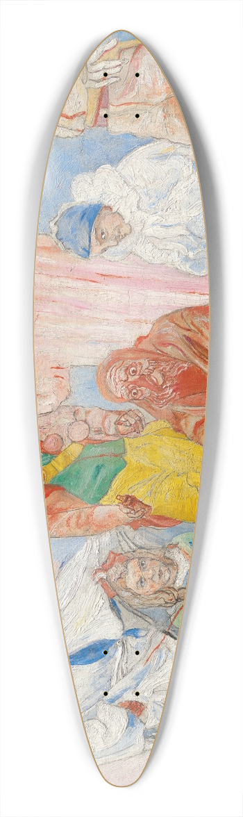 James Ensor - Baptme des masques 39.3 inch art pintail longboard deck