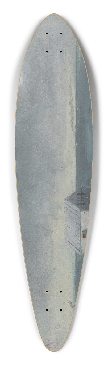James Ensor - Bathing Hut on the Beach 39.3 inch art pintail longboard deck