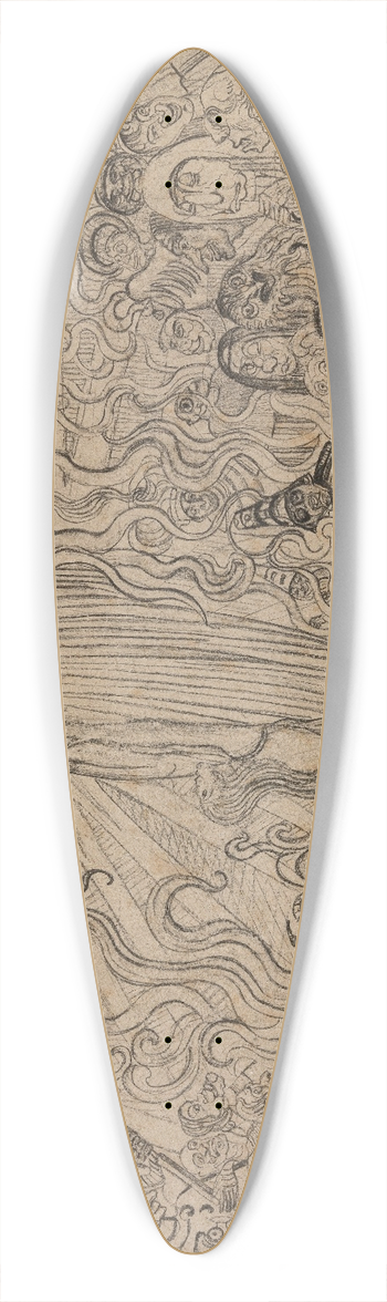 James Ensor - Christ Descending to Hell 39.3 inch art pintail longboard deck