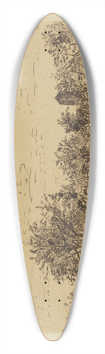 James Ensor - De boomgaard 39.3 inch art pintail longboard deck