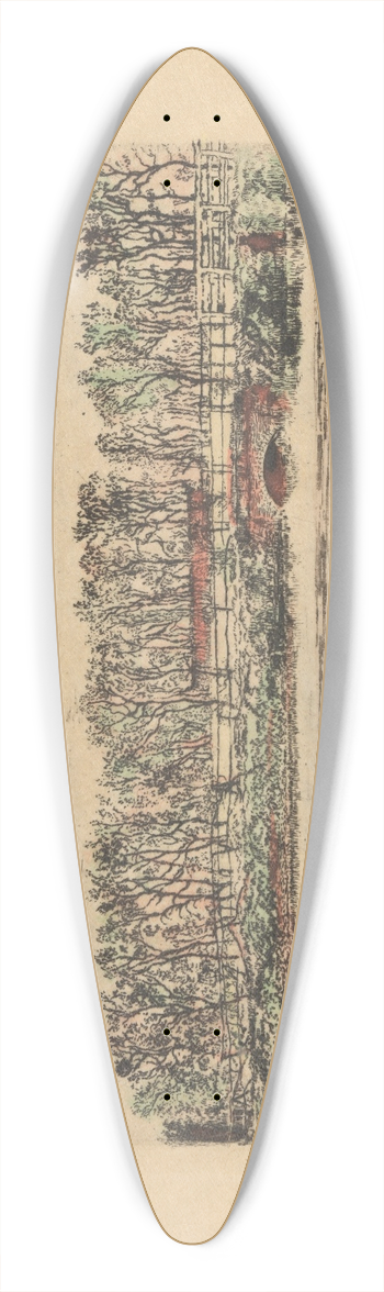 James Ensor - De brug van het bos te Oostende 39.3 inch art pintail longboard deck