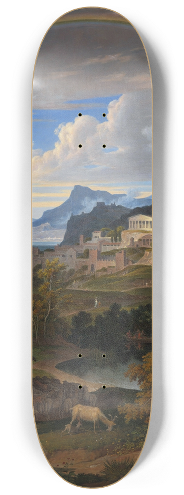 Joseph Anton Koch - Heroic Landscape with Rainbow 8.25 inch art skate deck