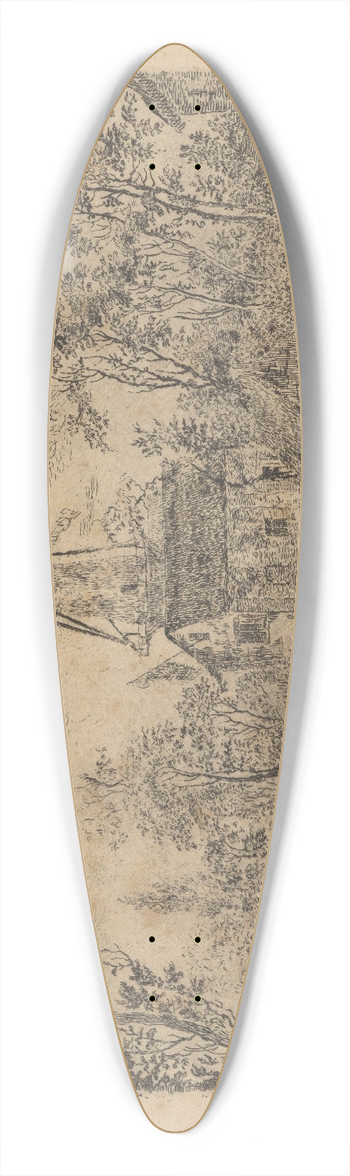 James Ensor - De kermis bij de molen 39.3 inch art pintail longboard deck