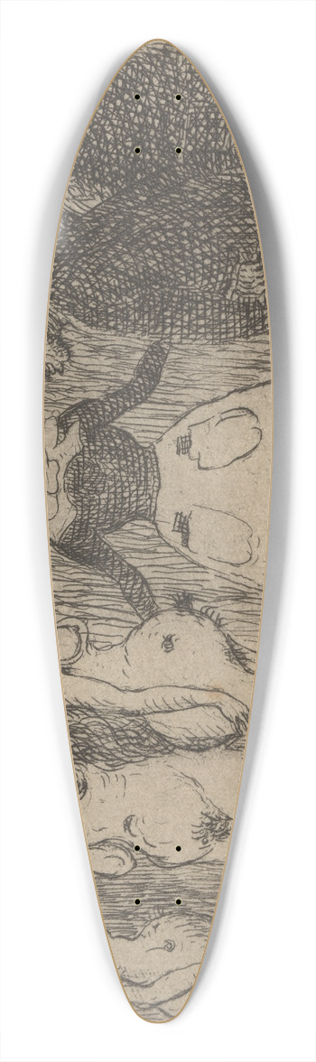 James Ensor - De oude schelmen 39.3 inch art pintail longboard deck