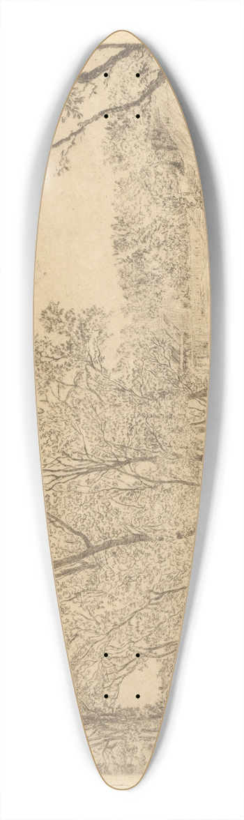 James Ensor - De poel met populieren 39.3 inch art pintail longboard deck