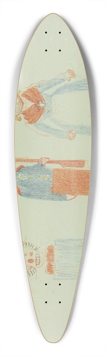 James Ensor - Duivel  Houten soldaat  Pop 39.3 inch art pintail longboard deck