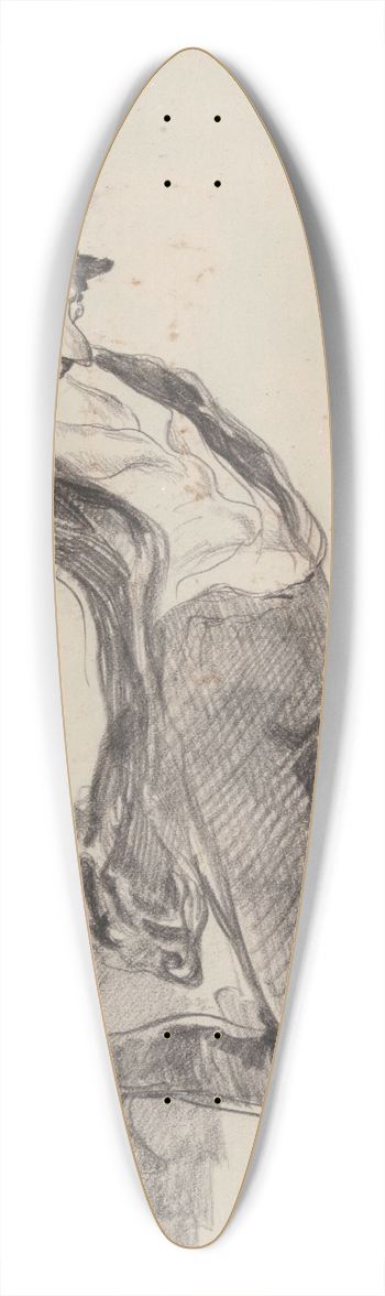 James Ensor - Fisherman Falling in the Water 39.3 inch art pintail longboard deck