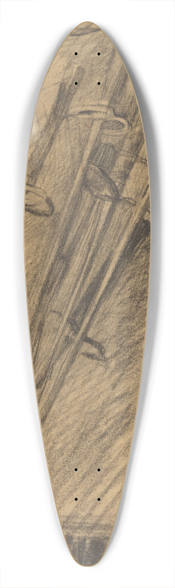 James Ensor - Floretten 39.3 inch art pintail longboard deck