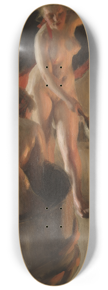 Anders Zorn - Girls from Dalarna Having a Bath 8.25 inch art skate deck