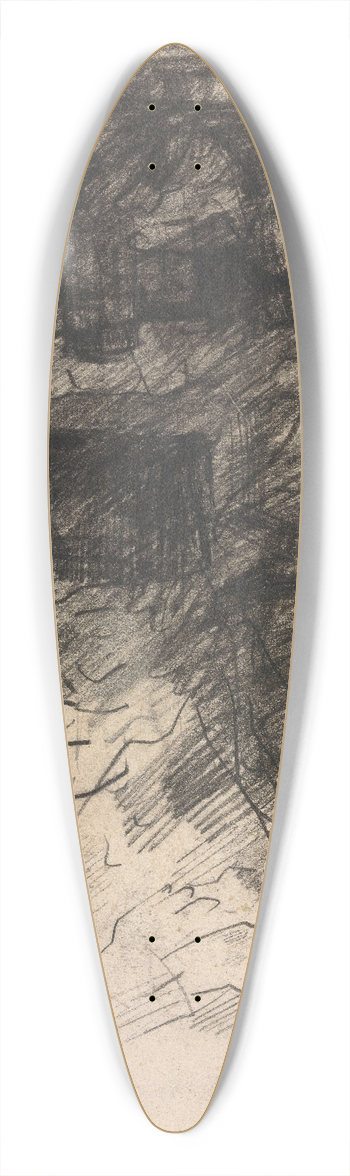 James Ensor - Heads and Still Life with Bottles 39.3 inch art pintail longboard deck