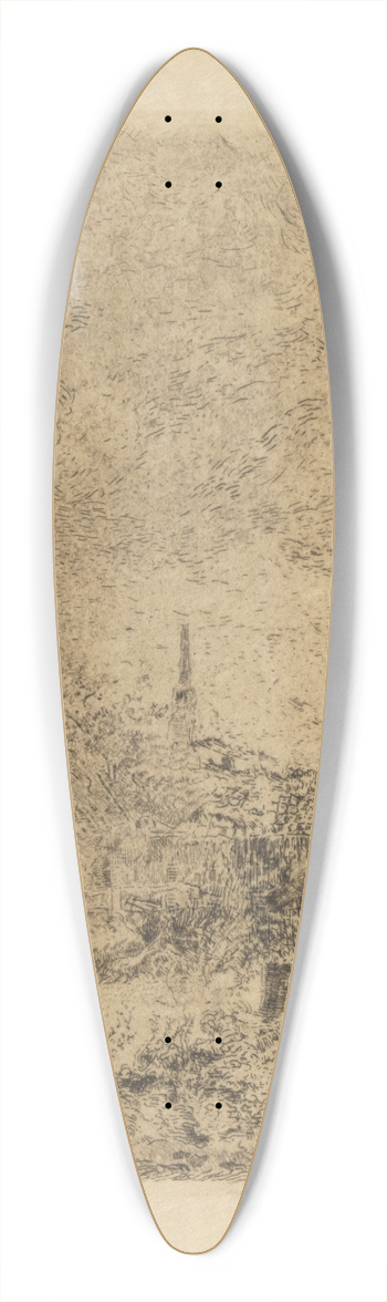 James Ensor - Hutten 39.3 inch art pintail longboard deck