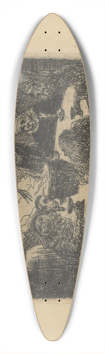 James Ensor - Koning Pest 39.3 inch art pintail longboard deck
