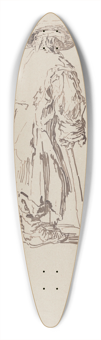 James Ensor - Old Man 39.3 inch art pintail longboard deck