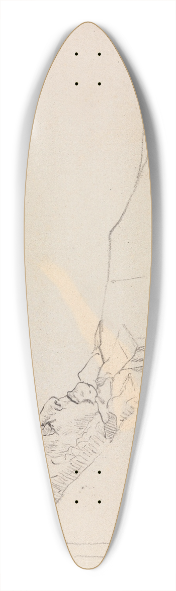 James Ensor - Old Woman Sleeping 39.3 inch art pintail longboard deck