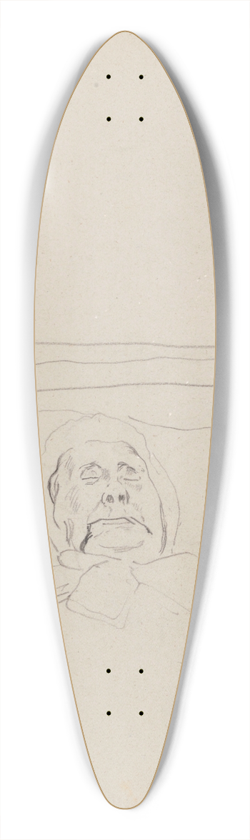 James Ensor - Old Woman Sleeping 39.3 inch art pintail longboard deck