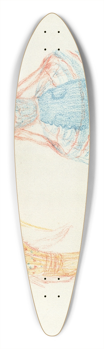 James Ensor - Popofigue & Germina 39.3 inch art pintail longboard deck