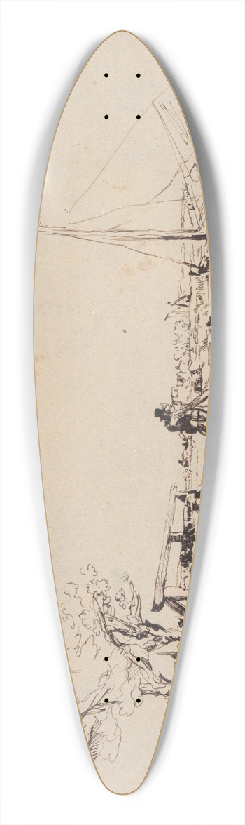 James Ensor - Sixs Bridge 39.3 inch art pintail longboard deck