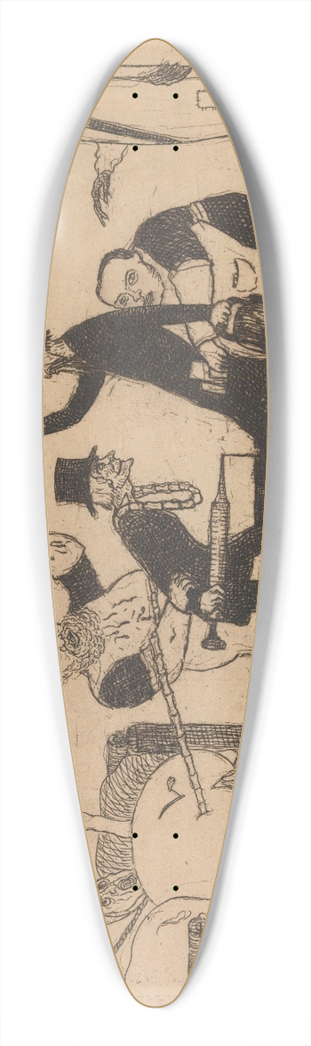 James Ensor - The Bad Doctors 39.3 inch art pintail longboard deck