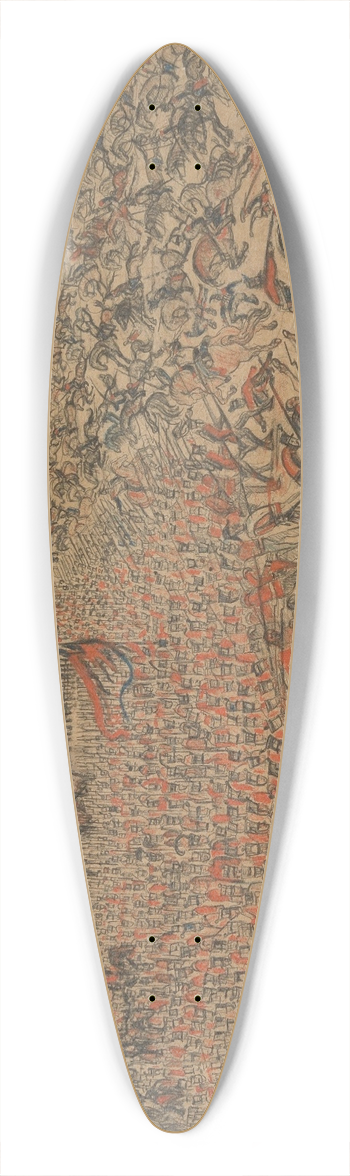 James Ensor - The Cuirassiers at Waterloo 39.3 inch art pintail longboard deck