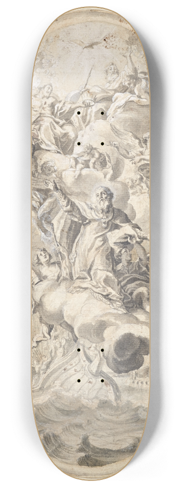 Joseph Antony Adolph - Apotheose des hl. Nikolaus Plafond-Entwurf 8.25 inch art skate deck