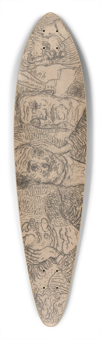 James Ensor - The Gamblers 39.3 inch art pintail longboard deck