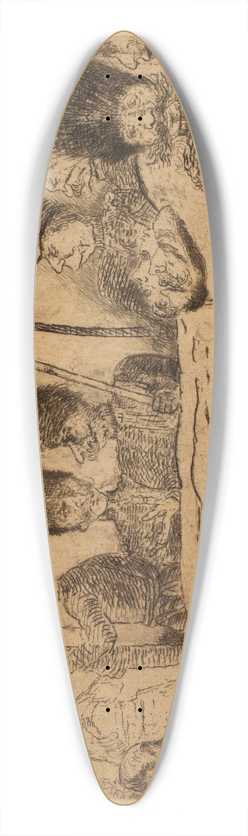 James Ensor - The Gendarmes 39.3 inch art pintail longboard deck
