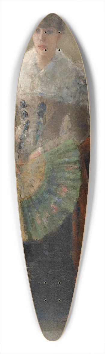 James Ensor - The Lady with the Fan 39.3 inch art pintail longboard deck