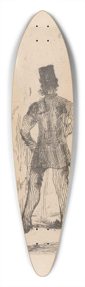 James Ensor - The Pisser 39.3 inch art pintail longboard deck